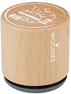 Woodies COLOP Holz-Stempel - Nähzeug - Abdruckgröße 30 mm