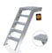 Scafom-rux Escalera de Aluminio - [5 peldaños] escaleras de Exterior - 1 Metros de Alto, 58 cm de Ancho, 45 Grados - para Estanque, jardín y Acceso a Edificios - escaleras con descansillo
