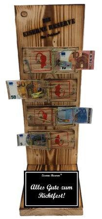Richtfest Geschenk - Eiserne Reserve Mausefalle Geldgeschenk Geschenk zum Richtfest zum Richtfest Richtfestgeschenk Geld verschenken -s- Alles Gute zum Richtfest