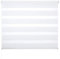 Doppelrollo ohne Bohren Klemmfix, Duo Rollo Seitenzugrollo mit Klämmträgern, Sicht und Sonnenschutz für Fenster Tür Wand, lichtdurchlässig u. Verdunkelnd (Weiß, 60 x 150 cm)