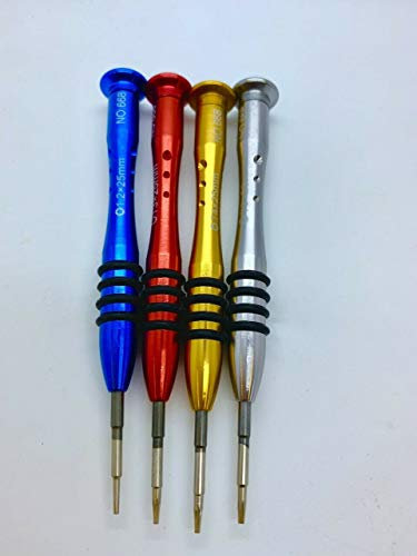 Olax Magnetischer Metall Schraubendreher Set T3, T4, T5, 1.2 P5 Pentalobe für MacBook Air, Pro, Handy, Tablet