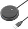 2020 Microphone de conférence USB amélioré pour ordinateur, micro à condensateur omnidirectionnel 360° avec clé mute, idéal pour la vidéoconférence, les jeux, les chats, Skype, Plug & Play, Windows