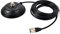 UAYESOK HF/VHF/UHF-Antennen-Magnethalterung 4,3 Zoll (110 mm) Basis mit 5 m (16,4 Fuß) RG58-Koaxialkabel PL-259-Stecker für UHF Felmale CB Dual Band Mobile Marine Radio Transceiver
