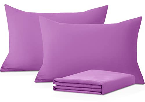 Moonlight Bedding Pillow Cases 2 Pack – Purple Pillowcases Envelope Closure Super Soft Brushed Microfiber Standard House Wife Pillow Covers, (50 X 75 CM)