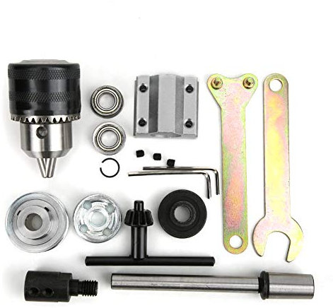 Juego de Accesorios para Taladro de Mesa, Conjunto de Montaje de Spindle No Motorizado, Mandril B16 y Manguito M10 para Carpintería