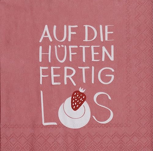Cocktailserviette Auf die Hüften fertig los