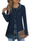 Datuhao Sweatshirt Lang Weite Pullover Damen Hoodie Tailliert Modern Winter Lange Pullis Feinstrick Herbstkleidung Elegant Tunika Langarm Schalkragenpullover Blau