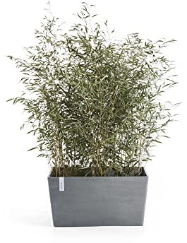 ECOPOTS Jardinière Paris 80 Bleu Gris - 80 x 38 x H. 40 cm - 100 L