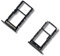 jbTec SIM-Tray/SD-Card kompatibel mit Lenovo Smart Tab M10 FHD Plus - Kartenhalter Slot Schlitten Handy, Farbe:Grau