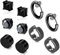 Besyvvin 5 Paar Magnet Ohrstecker Fake Ohrrings Magnetischer Ohrstecker Schwarz für Herren Mann Damen Chirurgenstahl