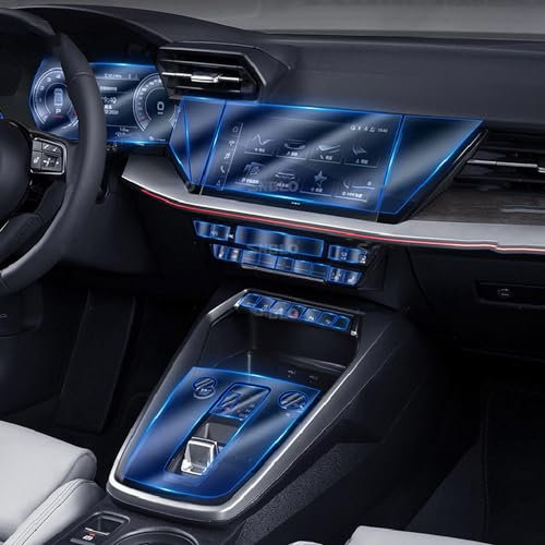 JCAKES Interno dell'auto Console centrale Pellicola protettiva in TPU trasparente Pellicola di riparazione antigraffio Accessorie Refit, per Audi A3 8Y 2021-2023