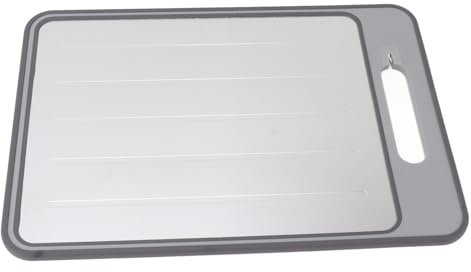 Plaque de Décongélation Rapide, Planche à Découper de Meulage Résistante à l'usure en Alliage d'aluminium Antidérapant Multifonctionnel pour la Cuisine à Domicile (Gris)
