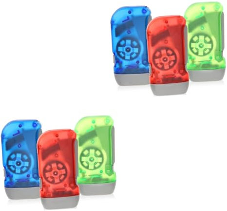 Toddmomy 6 STK Vorräte Vorbereiten Wiederaufladbare Taschenlampe Handpressbrenner-Dynamo Kurbeltaschenlampen Für Den Außenbereich Taschenlampe Schütteln Led Plastik Schüttgut Überleben