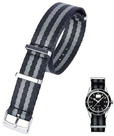 EGSDSE 20 mm hohe Dichte Nylon Armband weich für Omega Speedmaster 007 Sicherheitsgurt Armband Militär Sport Retro Armband für Seiko Strap Braid Gürtel, 21 mm, Achat