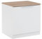 Vicco Table de Chevet Betti, Blanc/Sonoma, 50 x 50 cm avec 1 Porte