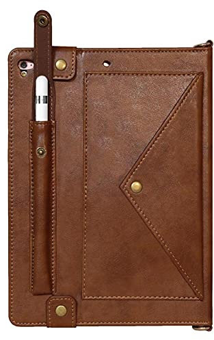 HBYLEE Cases for iPad Pro 11 2020 / Air4 iPad Pro 10.5 / Air3 2019, Fashion Shoulder Strap Envelope Multifunctional Handheld Tablet Leather Funda para iPad 6 / Air2 iPad 5 / Air