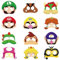 Sunshine smile 12Pcs Kinder Party Masken,Masken Kinder Geburtstag,Cosplay Party Masken,Papier Cosplay Party Masken,Charakter Masken Passen Cosplay Halloween Maskerade Kindergeburtstag Partyzubehör