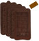 4 Stück Schokoladenform Silikon, Silikonform Schokolade, Silikon Schokoladenform, Chocolate Mold Antihaft, Break-Apart Schokoladenform, Eiweiß und Energieriegel-Formen, für Schokolade Gelee