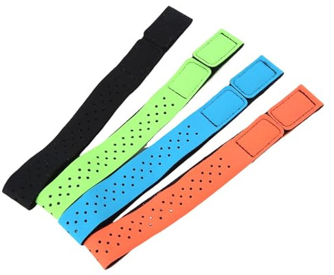 Tebbomp 4 Pcs Replacement Heart Rate Monitor Armband Strap Adjustable Replacement Armband Band Universal Sport Wrist Strap M