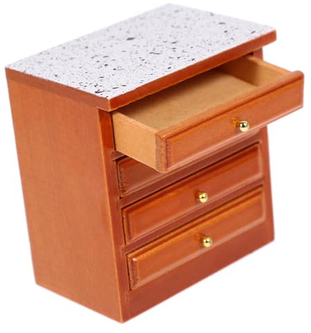 MUSISALY Miniatur Möbelstück Retro Mini Nachttisch Aus Holz Für Puppenhaus Praktisches Zubehör Für -projekte Und Kreative Dekoration Für Kleine Räume Und Fotografie