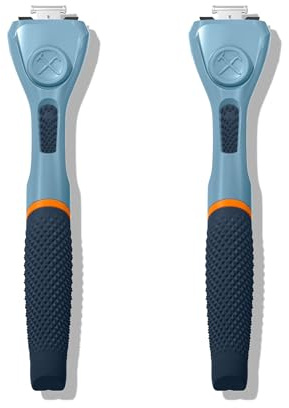 Dollar Shave Club | 2 Pack Blue Razor Handles | Razor Blade Replacement Handles