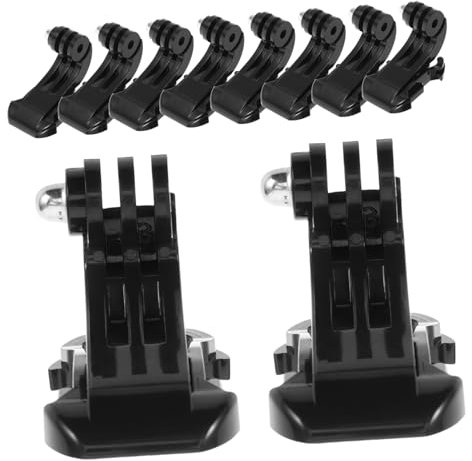 Mikikit 10pcs Action Camera Accessories J-hooks Buckle Vertical Surface Mount Adapter Long Thumb Screws for Mounts Clamps for Outdoor Adventures
