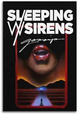 MHUYGGU Dekoratives Leinwandposter Sleeping with Sirens, Wandkunst, Wohnen, modern, Familienschlafzimmer, Dekoration, Poster, 30 x 45 cm, ungerahmter Stil