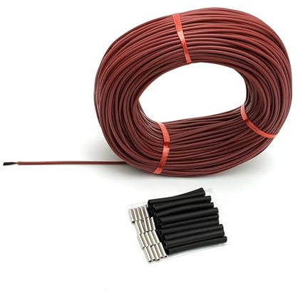 The Wire, Câble Chauffant en Fibre de Carbone 12k 33 Ohm φ3mm Haute Température pour Chauffage par le Sol, Panneaux Isolants, Couvertures électriques(20,50m) (20m)
