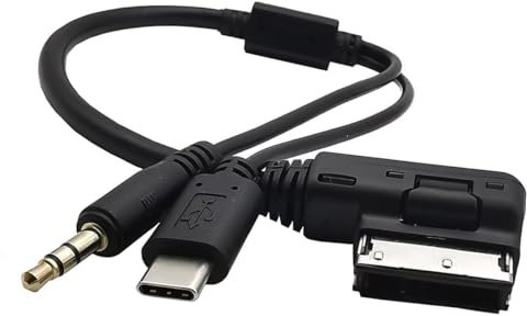 Laroal AMI MDI DC3,5-mm-Audio-auf-USB-C-Verbindungskabel für A6L / Q5 / Q7 / A8 / S5 / A5 / A4L / A3 / A1