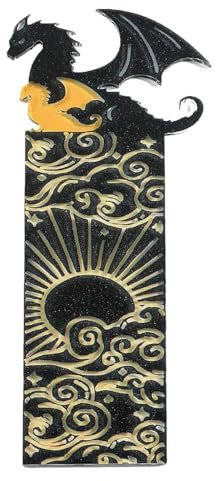 Schwarzes Goldenes Drachen Lesezeichen,Fantasy Lesezeichen,Verzinken Schwarze Goldene Drachen Lesezeichen,FüR Buchliebhaber Freunde Familie Lesebegeisterte Jungen und Mädchen Buchliebhaber