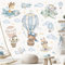 wondever Wandtattoo Heißluftballon Tiere Wandaufkleber Flugzeug Bär Elefant Giraffe Wandsticker Wanddeko für Kinderzimmer Babyzimmer