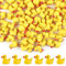 SYHSYC Mini Enten Harz 100 Stück, Gelb Kleine Enten Mini Resin Ducks Figuren, kleine Enten Figuren Zum Basteln Benutzt für Aquarium Miniaturgarten DIY Potting Micro Landschaft Dekoration
