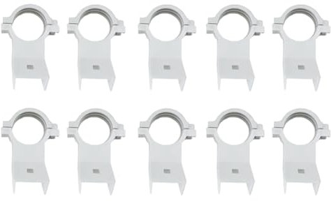 Luobannm 10 Soportes LNB de Alta Frecuencia KU para Antenas Parabólicas de 20 mm. Soporte de Plástico para Antenas de Varios Tamaños.