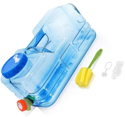 CAZSTYK Large ouverture transparente de 9 litres avec robinet pour randonnée, eau portable pour camping