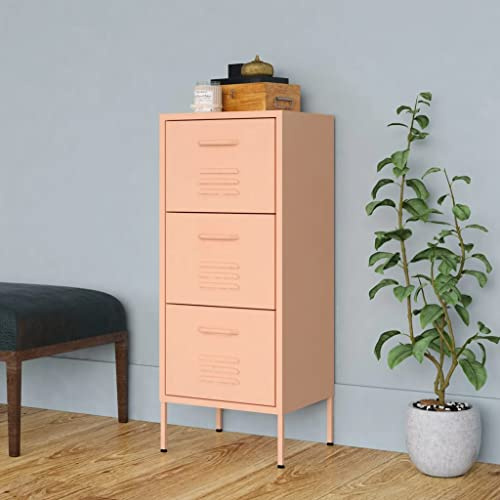 Generisch Lagerschrank Rosa 42,5x35x101,5 cm Stahl,Möbel,Schränke,Aufbewahrungsschränke & Schließfächer-336184