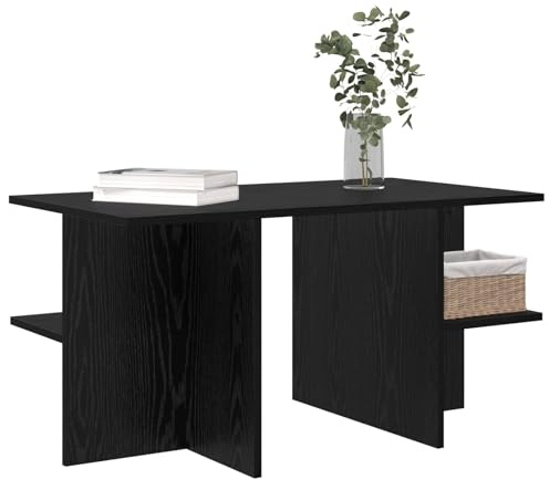 vidaXL Couchtisch Schwarze Eiche 87 x 50 x 45 cm Holzwerkstoff, Eleganter Tisch für drinnen, modernes Wohnzimmer-Highlight, praktischer Akzent, dekorativer Kaffee für die Familie