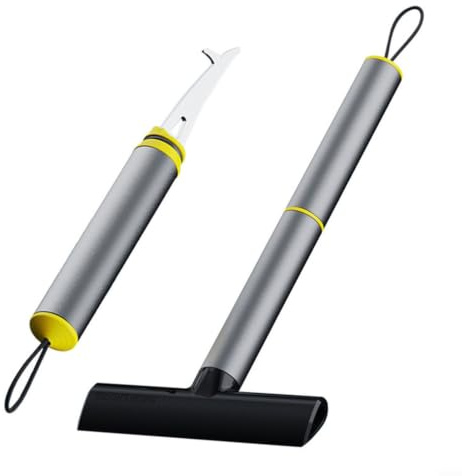 Kivivaka Grattoir à glace de voiture et léger pour pelle en TPU pour dégivrage de pare-brise, outil de déneigement ergonomique pour voiture