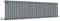Milano Aruba Anthracite Horizontal Single Oval Panel Radiator - 400mm x 1652mm