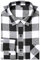 DOKKIA Herren Freizeitkleid Langarm Buffalo Plaid Kariert Fitted Flanellhemd, Schwarz Weiß Buffalo, Mittel
