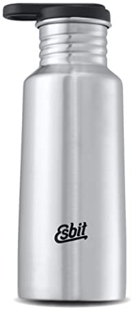 Esbit Trinkflasche Pictor - Edelstahl Trinkflasche mit praktischem Loop Verschluss - 550 ml in Edelstahl