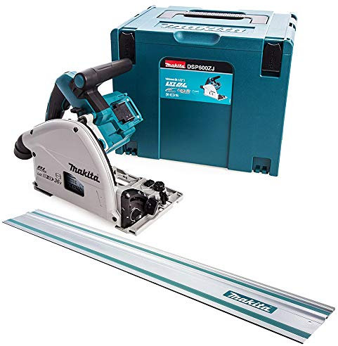 Makita DSP600ZJ 18V Twin Brushless Plunge Saw with 1 x Guide Rail