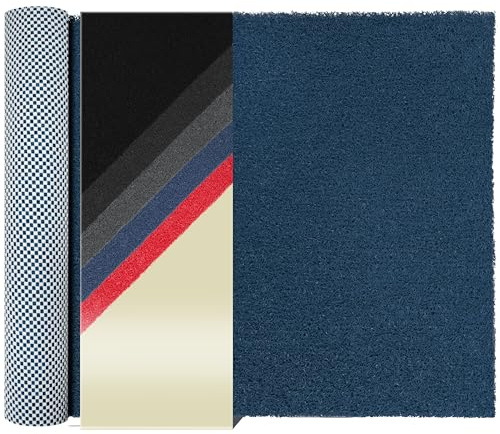 Primaflor Spaghettiläufer Lorenzo | 120 x 550 cm | Blau | 1,20 m breit | 15 mm Sauberlaufmatte aus Vinyl für Nassbereiche und außen; wasserdurchlässig, UV-stabil und schnell trocknend