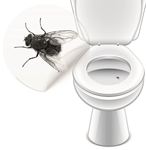 LK-Trend & Style 10 x WC Aufkleber Fliege Toilettensticker Bad Ausstattung Kneipe Pissoir Urinal Lustige Deko, 20mm Durchmesser