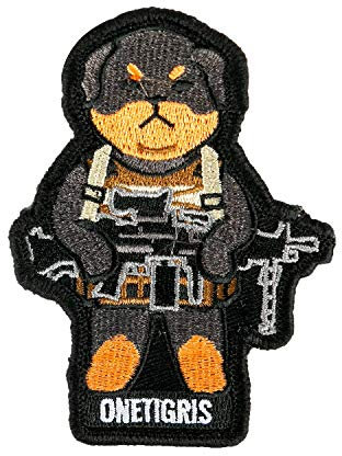 OneTigris Hunde Stickerei Moral Patch Maskottchen Patch/Woven Stoff Klett-Patch