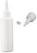 VanAnderen Set of 12 HD-PE Bottles, 100 ml Each with Piping Nozzle in White, Empty Bottle, Plastic Bottle, Spray Bottle, Liquid Squeeze Bottle with Application Tip