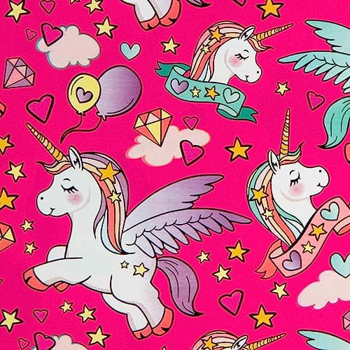 STAR Geschenkpapier 70cm x 2m Rolle Kinder Mädchen Einhorn