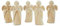 4betterdays.com NATURlich leben! Klassische Schutzengel aus Zirbenholz - 5er Set - Geschenk für Liebe Menschen - kleine Holzengel - Handwerk aus Südtirol