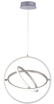 LeuchtenDirekt LED Pendelleuchte JELLA, stahl, 1xLED/11,50W/3000K, 1xLED/9W/3000K, 1xLED/7,50W/3000K, Innenleuchte, IP20, dimmbar, flexibel schwenkbar, 11260-55, Silber
