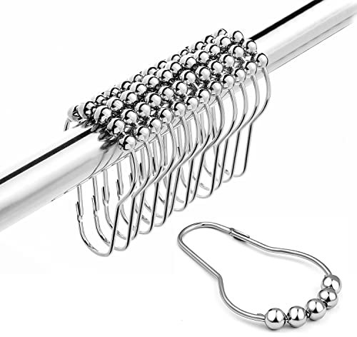 Shower Curtain Hooks,Curtain Hooks Rings for shower curtain (14 Pack )