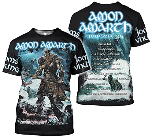 BBYOUTH Odin T-Shirt, 3D Bedruckter Nordischer Mythos Wikinger Rune Tattoo Kurzarm Cosplay Shirt (11 USA Größe),Berserker,XL